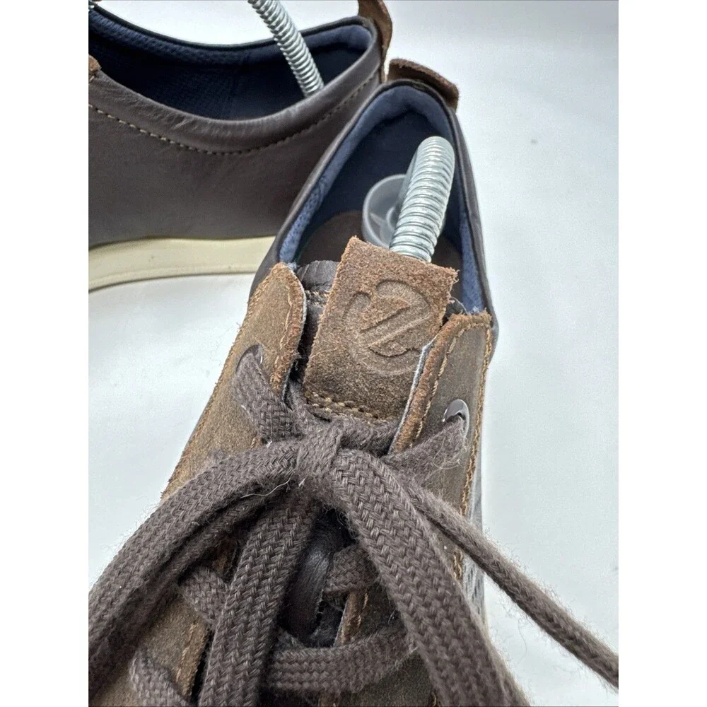 ECCO Men's Collin 2.0 Casual Lace Up Sneaker, Size 10 Leather Coffee Color.